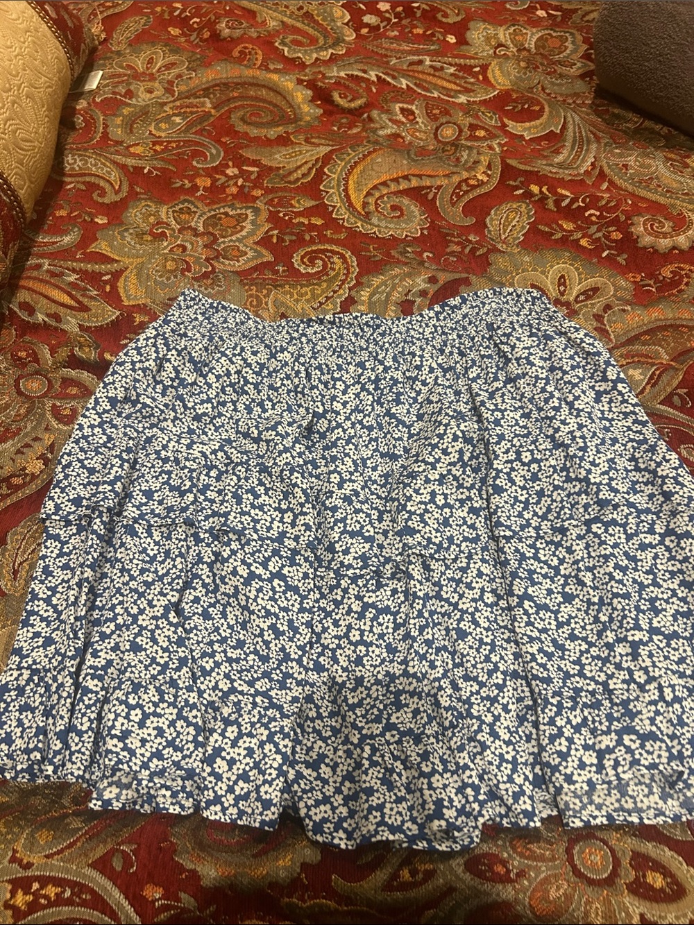 Princess Polly Blue Floral Skirt